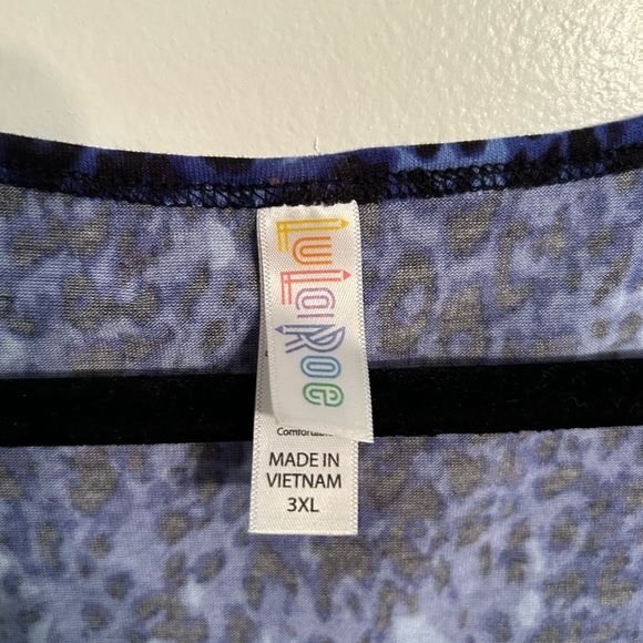 LuLaRoe Lynnae 3XL blue leopard cheetah EUC RARE PATTERN - Picture 5 of 5